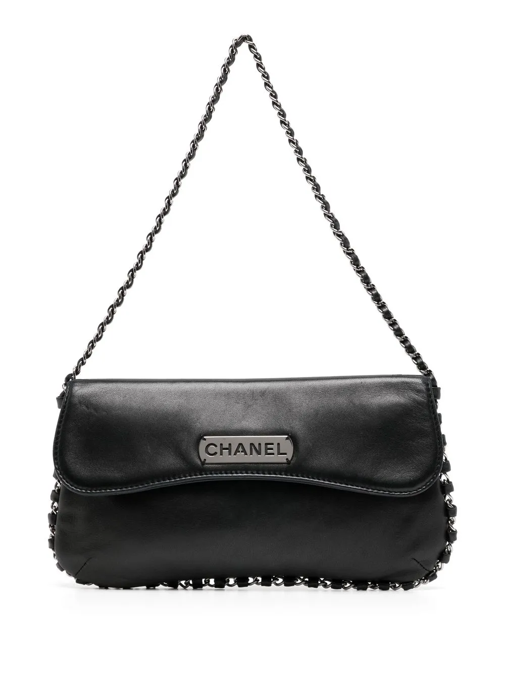 

Chanel Pre-Owned 2005 chain-trim bag - Black