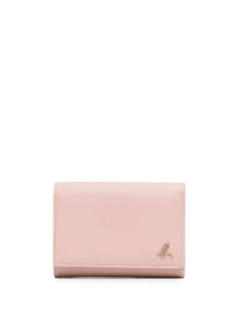 

agnès b. foldover leather wallet - Pink