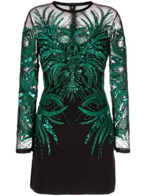 Elie Saab Floral lace-embellished Minidress | White | FARFETCH UK