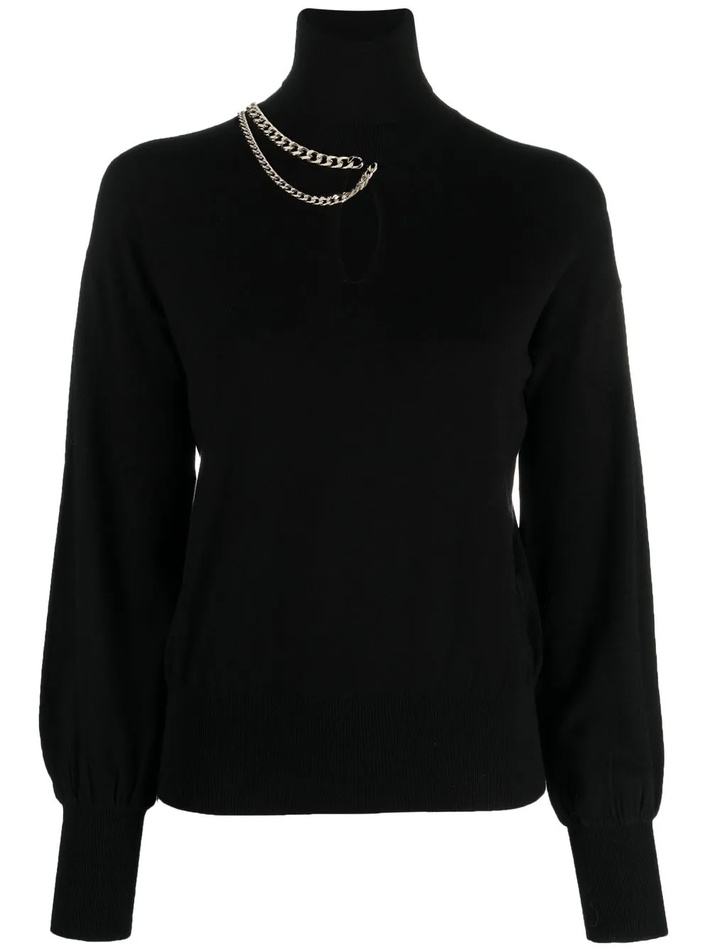 

LIU JO roll-neck fine-knit jumper - Black