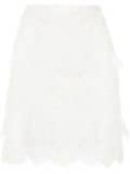 Ermanno Scervino tiered lace skirt - White