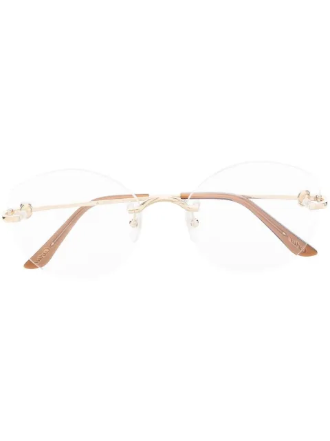 Cartier Eyewear lentes redondos sin armazón