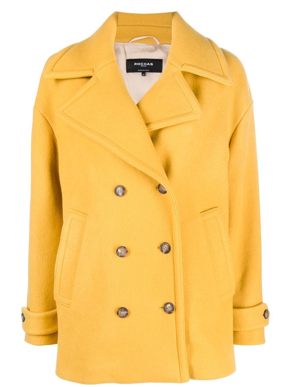 Rochas double-breasted coat - Yellow