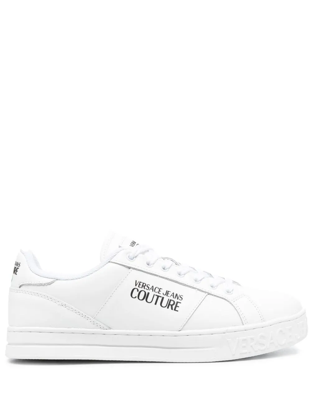 

Versace Jeans Couture tenis bajos con logo estampado - Blanco