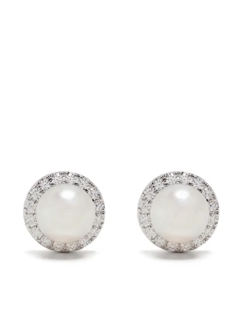 TASAKI 18kt white gold Akoya diamond earrings