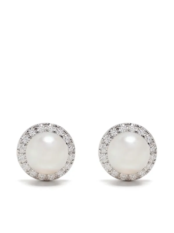 TASAKI Akoya ダイヤモンド ピアス 18Kホワイトゴールド