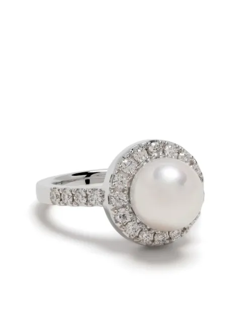 TASAKI 18kt white gold Akoya diamond ring