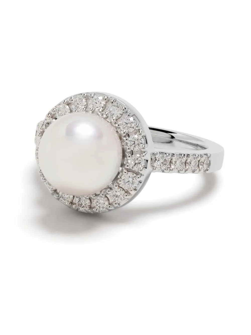 18kt White Gold Akoya Diamond Ring