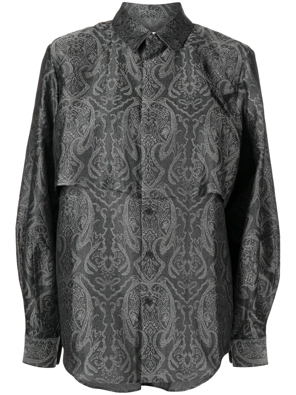 

Toga Pulla patterned-jacquard long-sleeve shirt - Grey