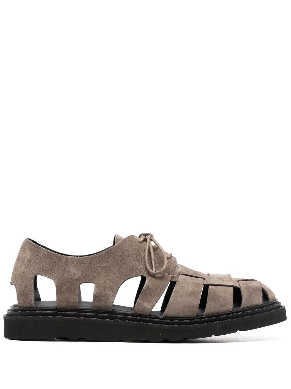 Officine Creative Lyndon Sandalen Aus Wildleder In Grey