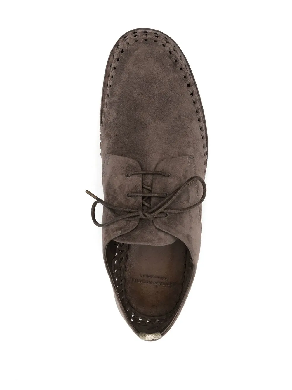 Shop Officine Creative Miles Suede Derby Shoes In Grey