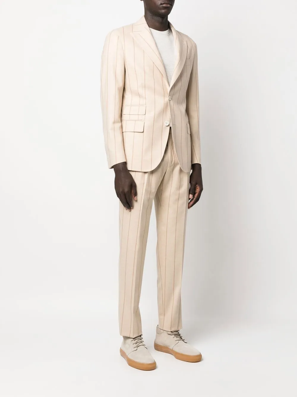 

Eleventy striped single-breasted suit - Neutrals