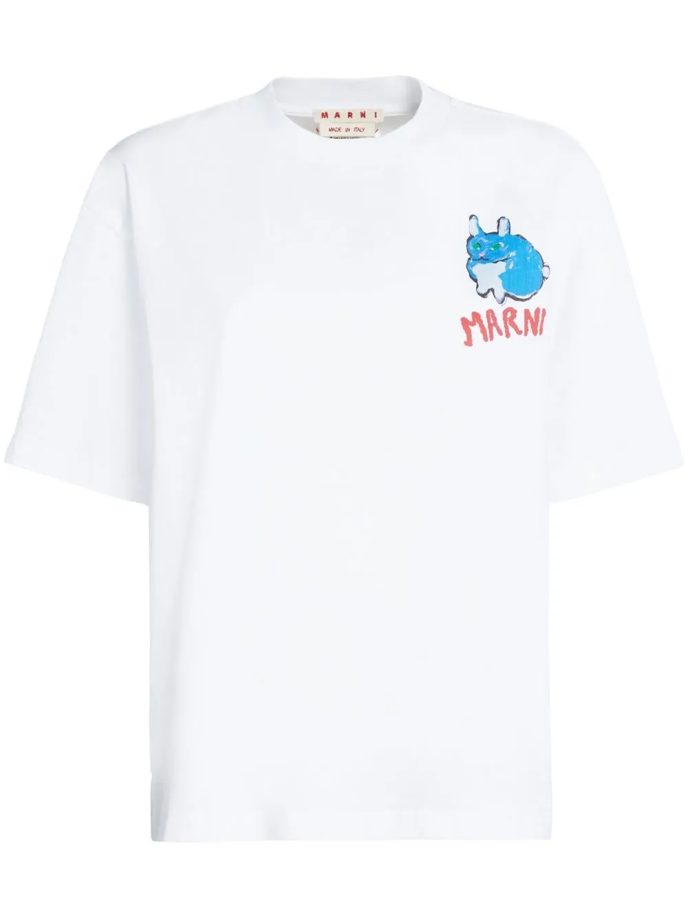 

Marni rabbit-print cotton T-shirt - White