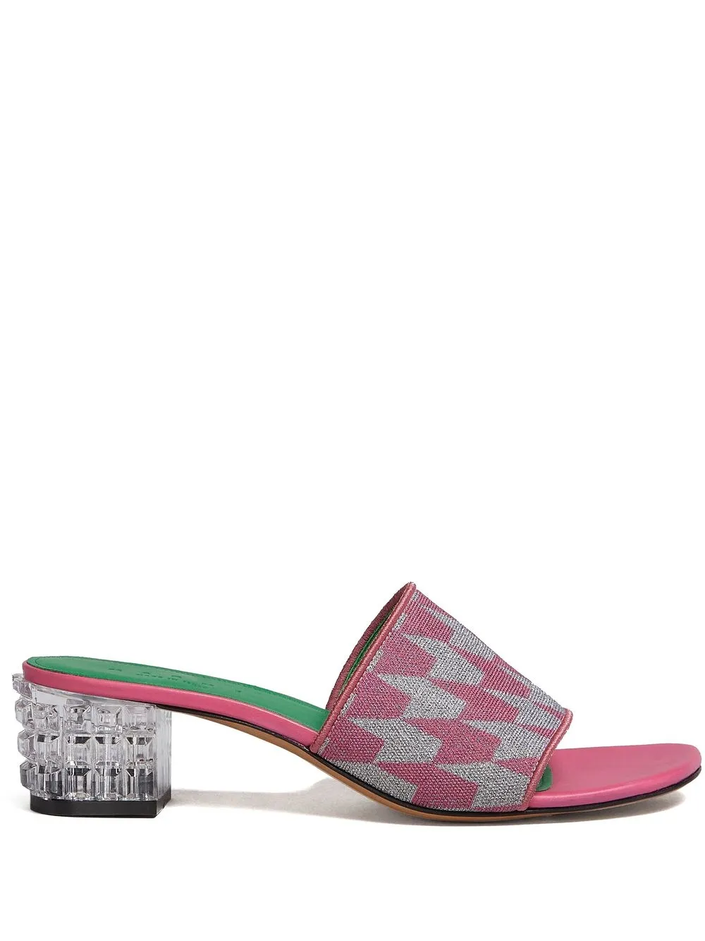 Marni Geometric-pattern Embellished Sandals In Zo446
