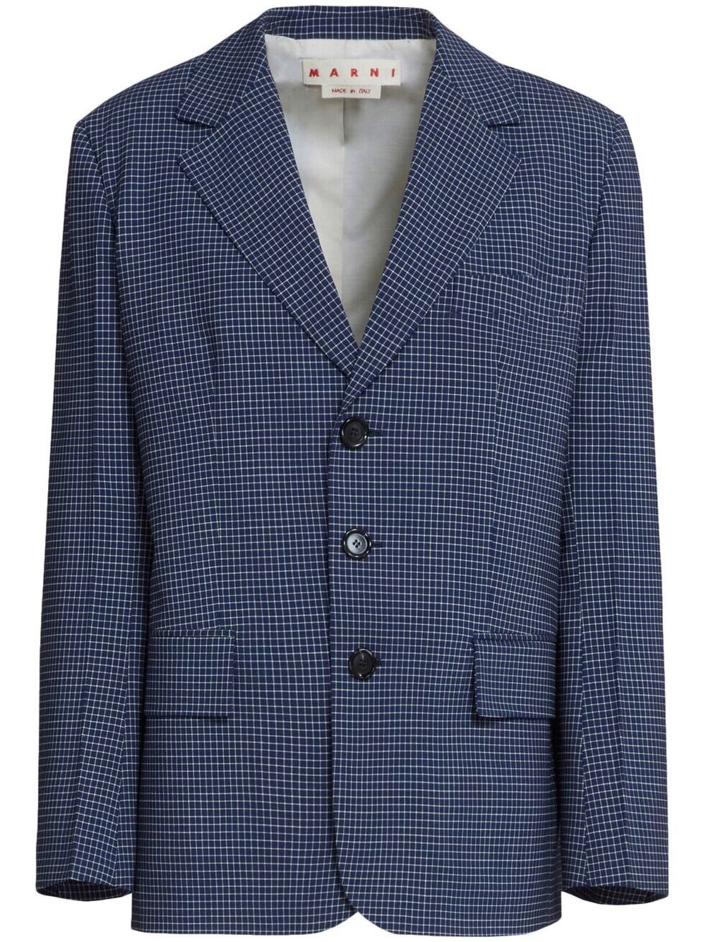 

Marni check-pattern single-breasted blazer - Blue