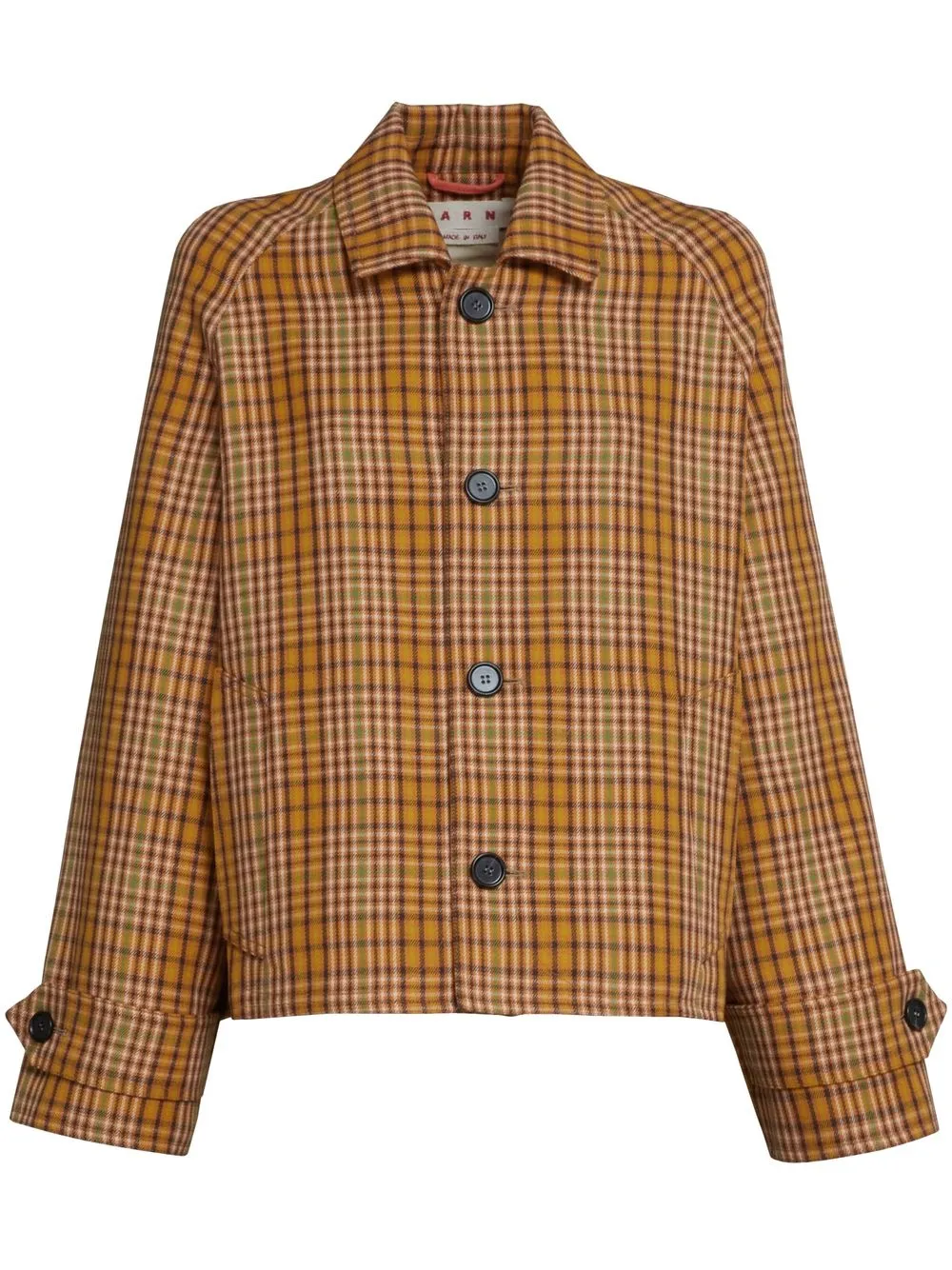 

Marni plaid-check print jacket - Brown