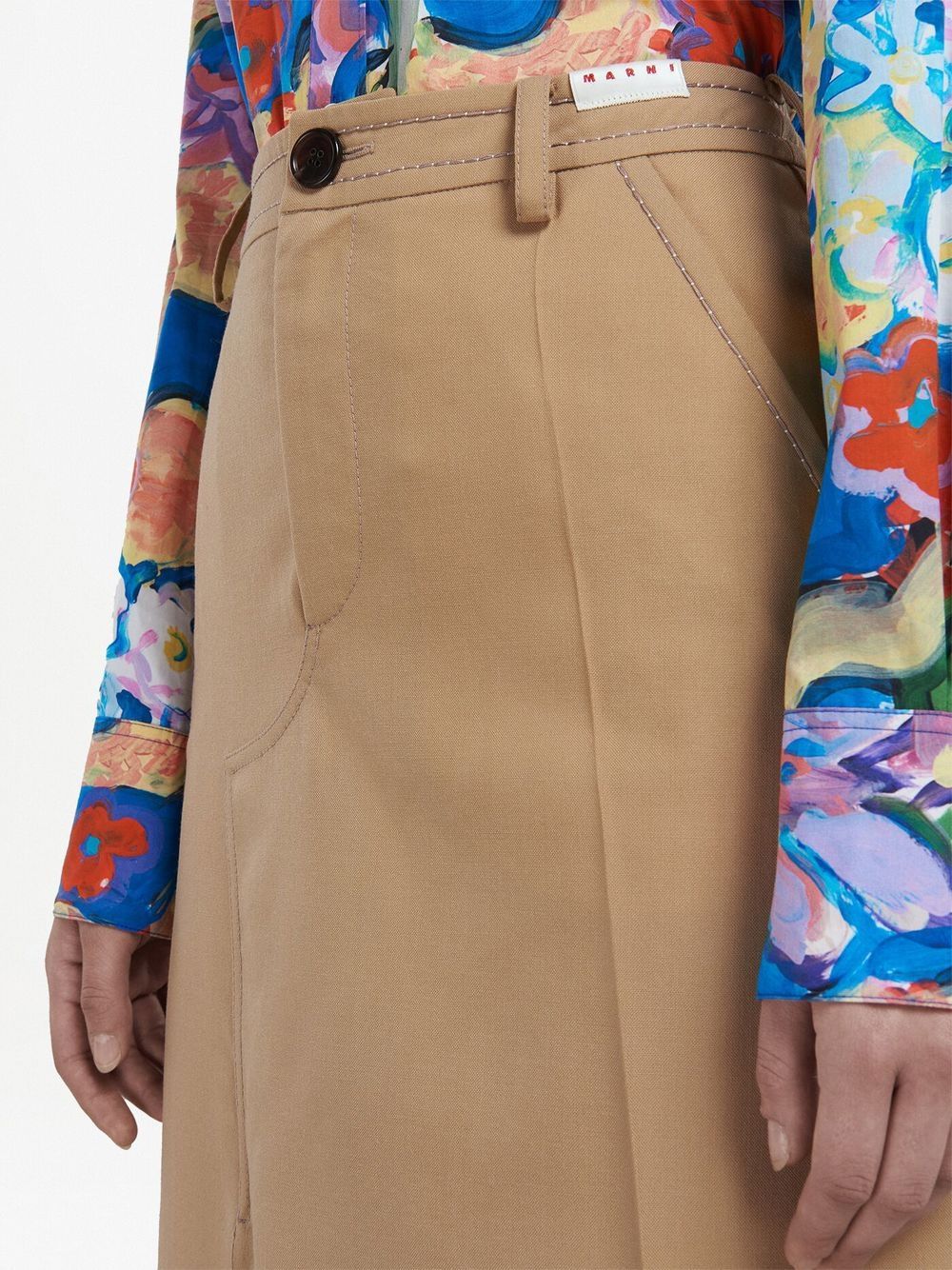 Marni high-waisted midi wrap skirt Women