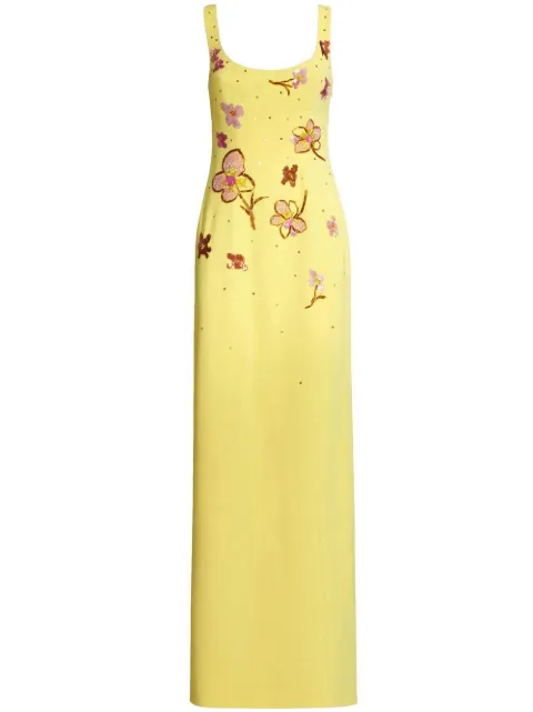 Marni sequin-embellished floral maxi dress