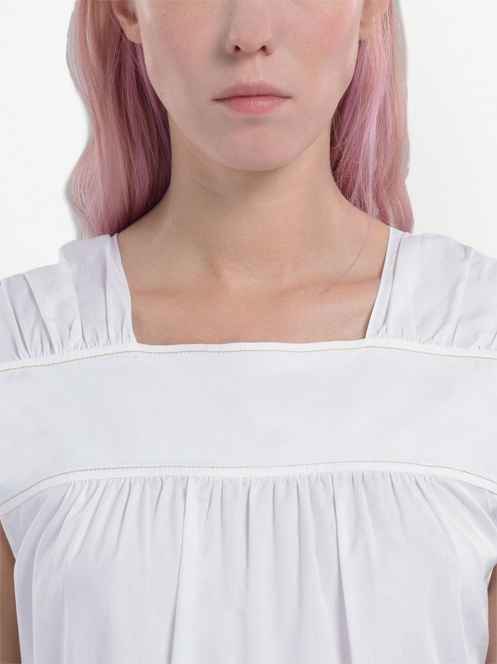 Affordable Marni ruched sleeveless cotton top Women