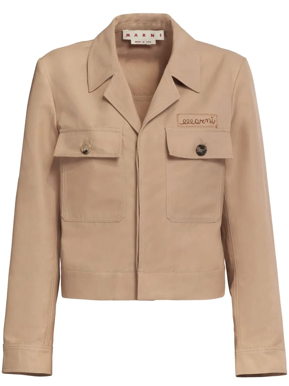 Marni chest flap-pocket detail jacket - Brown