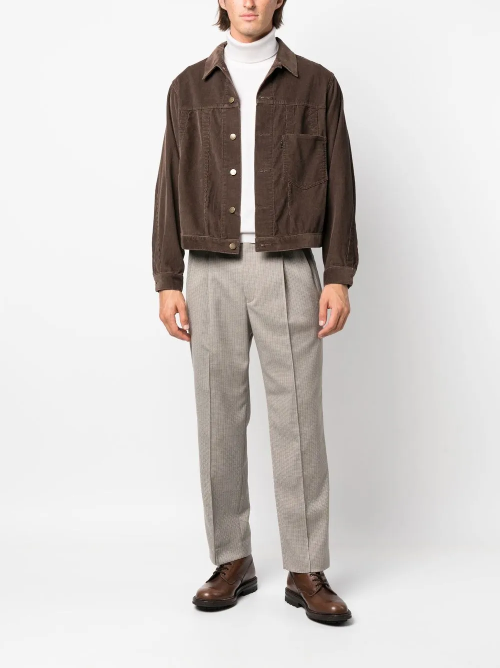 Needles Tweed pleatdetail Trousers Farfetch