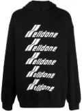 We11done logo-print cotton hoodie - Black