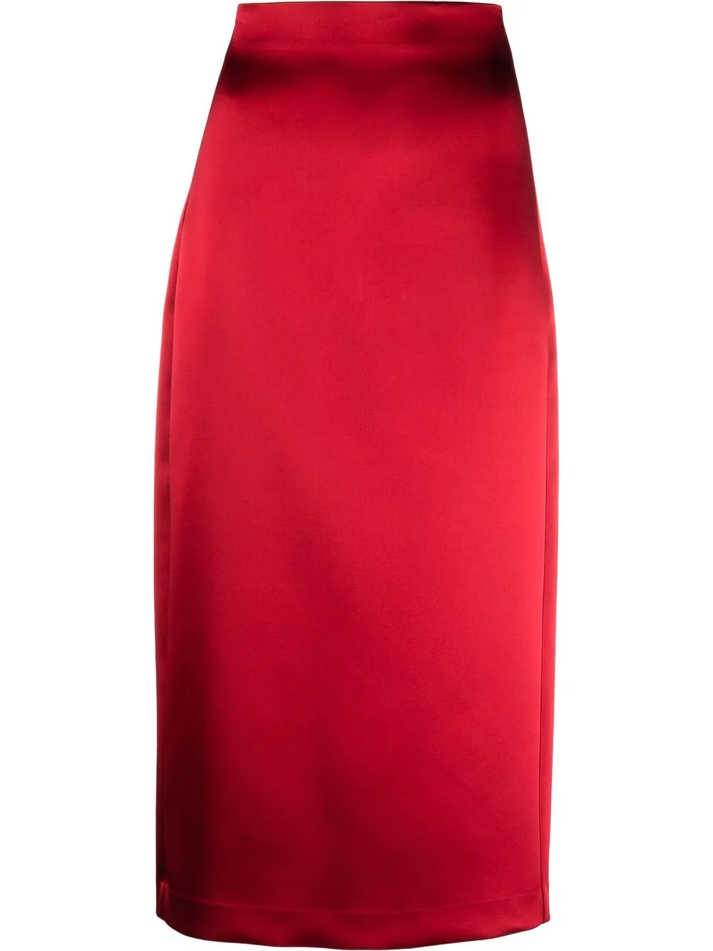 

P.A.R.O.S.H. high-waisted midi skirt - Red