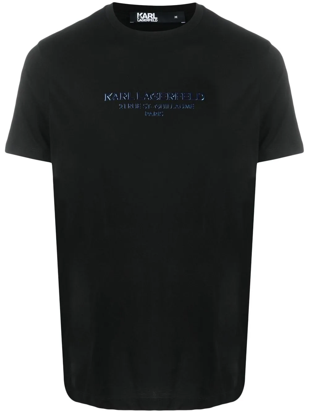 

Karl Lagerfeld embossed-logo T-shirt - Black