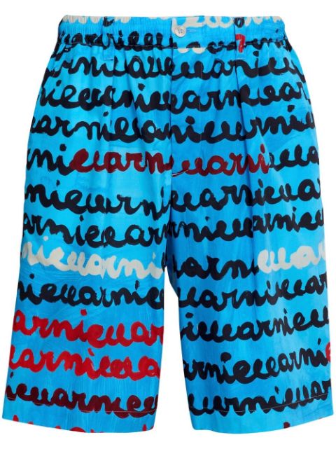 Marni handwriting-print shorts Men