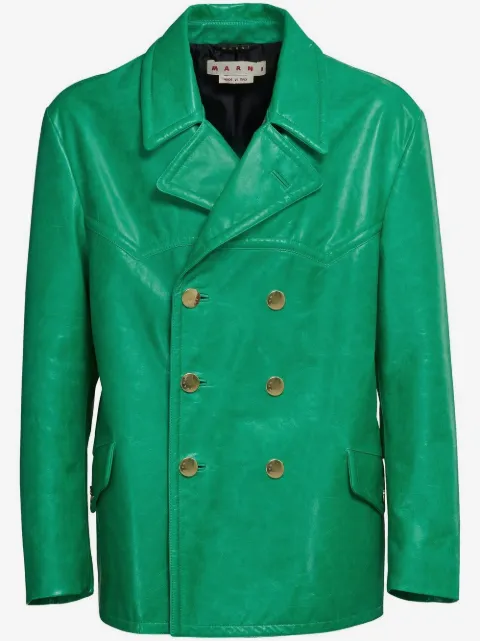 Marni double-breasted leather jacket