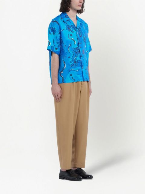 Marni floral-print short-sleeve shirt Men