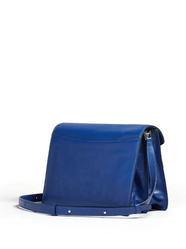 Marni Trunk Leather Shoulder Bag | Blue | FARFETCH