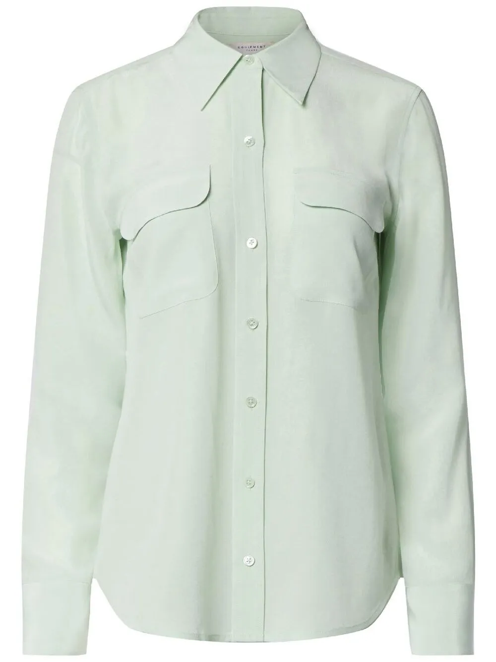 Equipment Silk Long-sleeve Shirt In Green