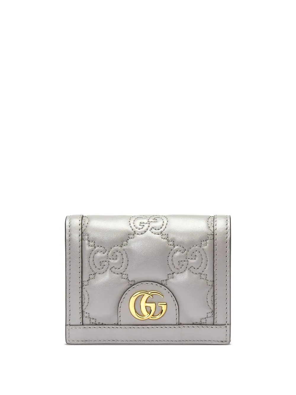 

Gucci embossed-logo leather wallet - Grey