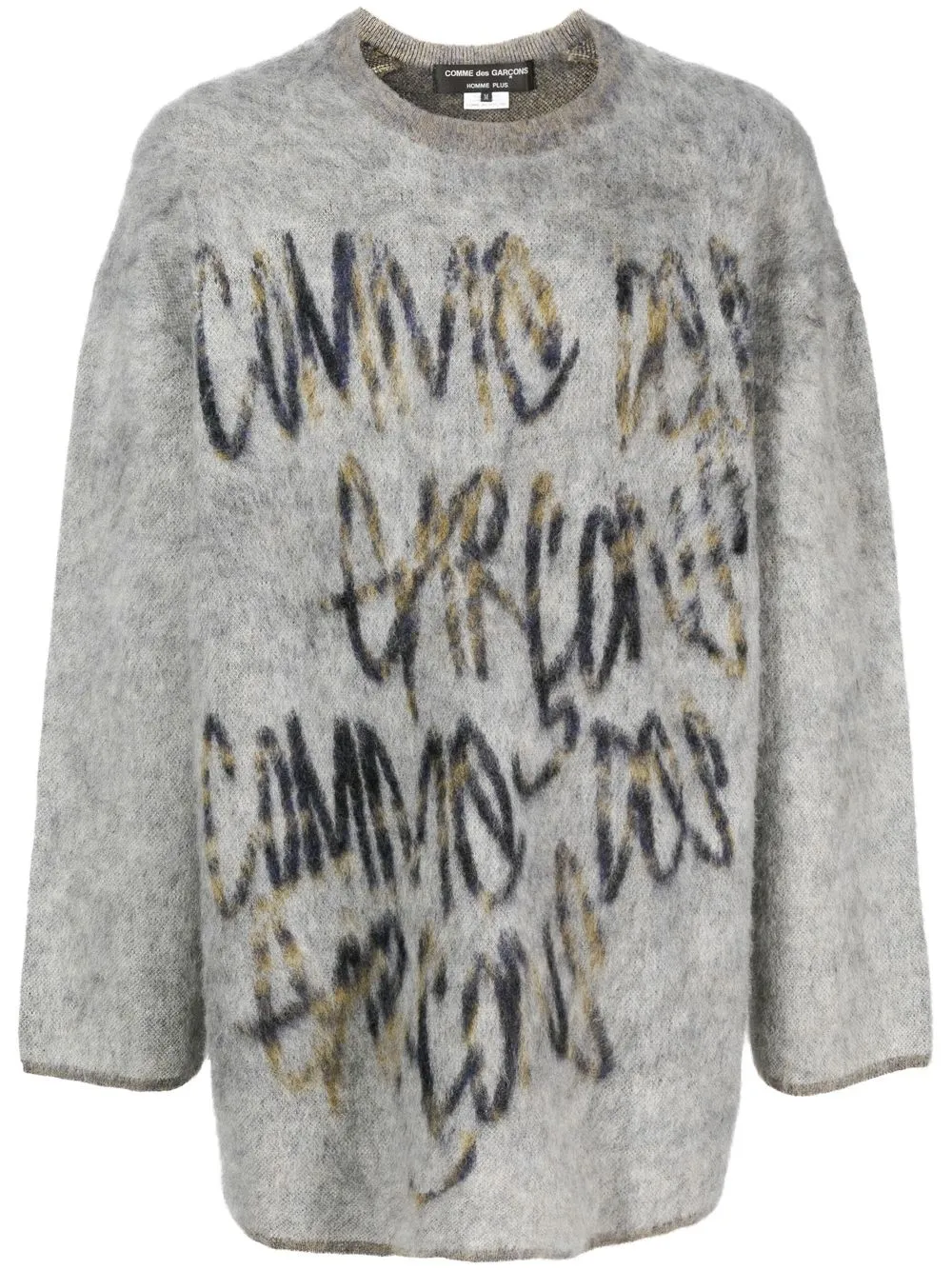 

Comme Des Garçons Homme Plus suéter tejido en intarsia con cuello redondo - Gris