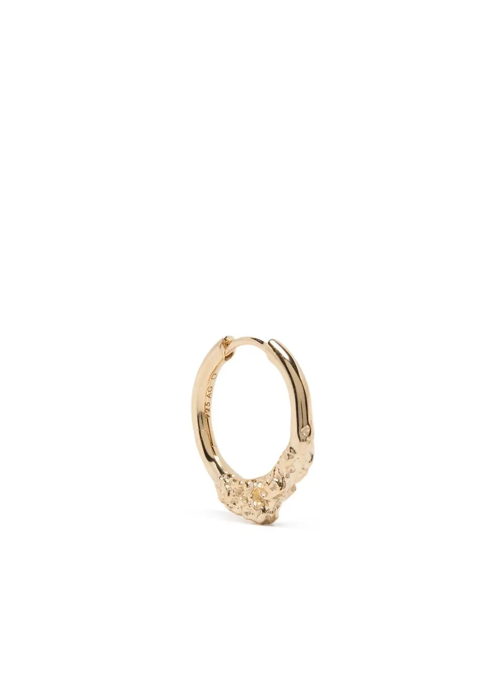 Shop Maria Black Miro 12 Textured Huggie Earring In 金色