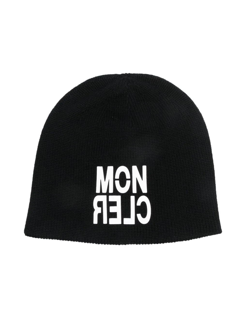 

MONCLER GRENOBLE KIDS logo-appliqué knitted beanie - Negro