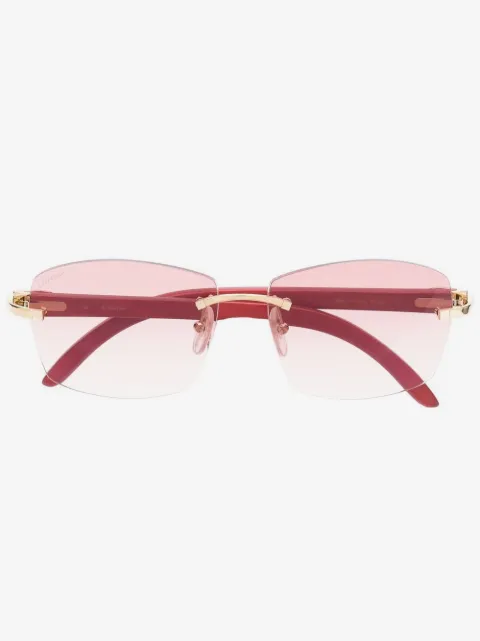 Cartier Eyewear rimless rectangle-frame sunglasses