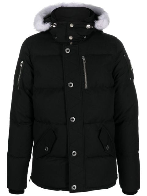 Moose Knuckles parka acolchada con ribete de pelo artificial