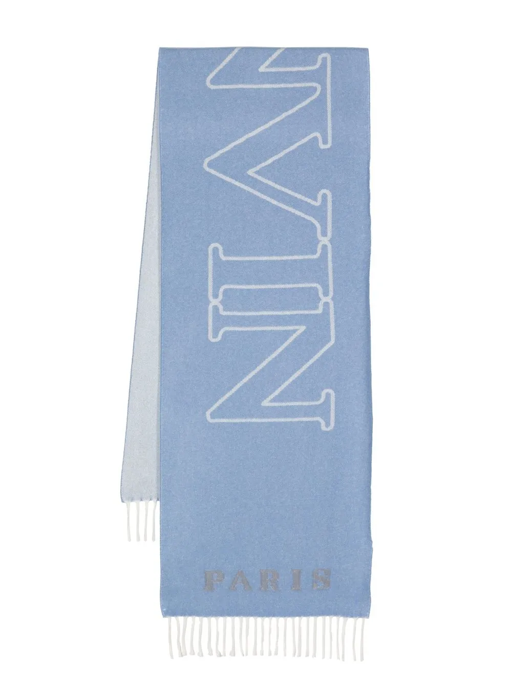 

Lanvin mascada con logo y flecos - Azul