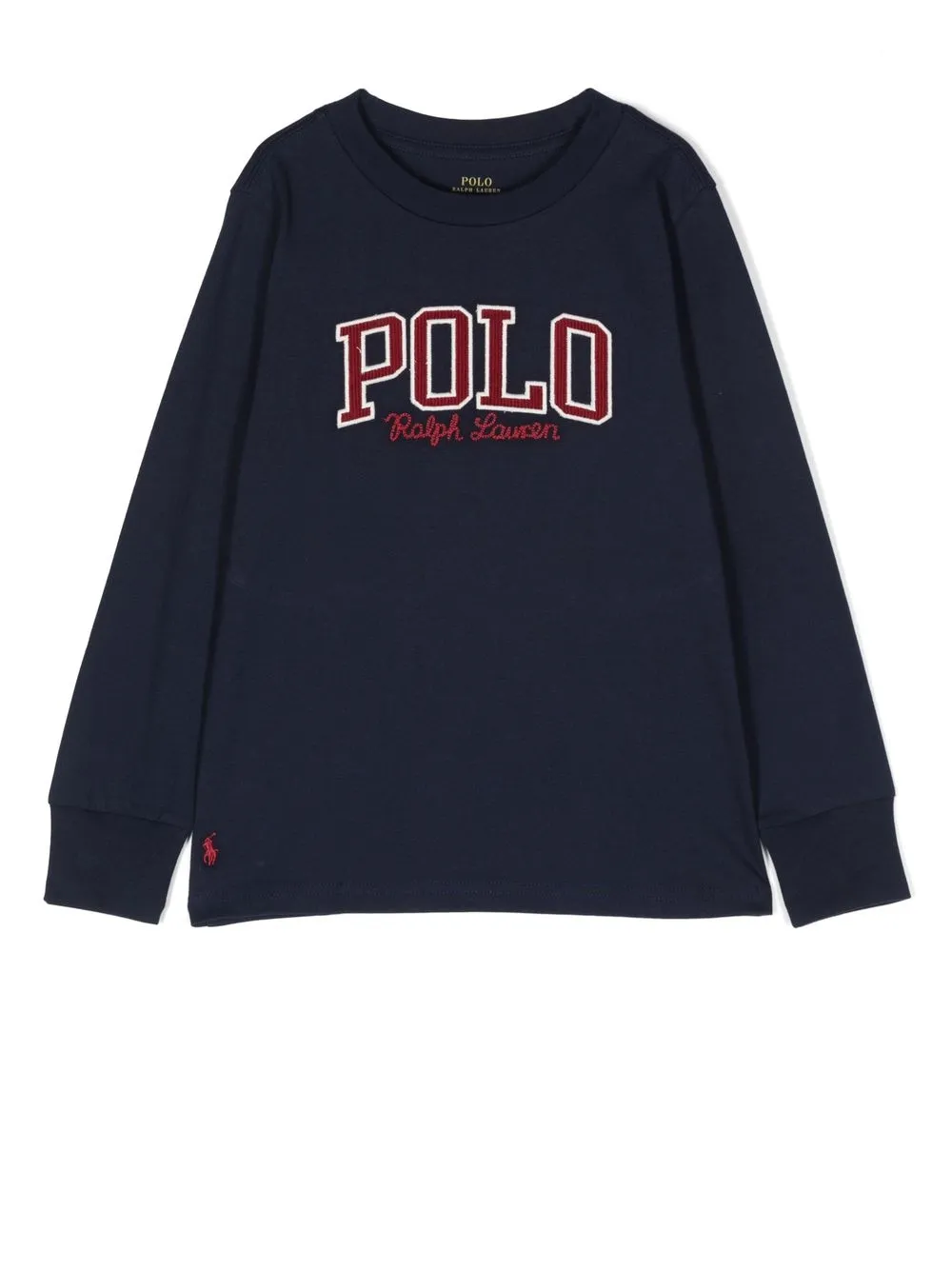 

Ralph Lauren Kids corduroy-logo long-sleeve T-shirt - Blue