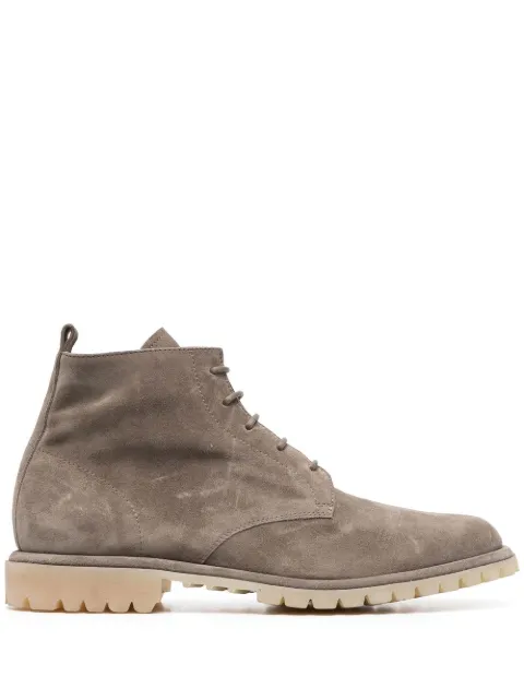 Officine Creative botas de gamuza con agujetas