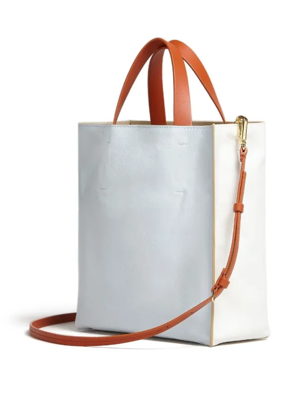 トートバッグ MARNI WHITE TOTE Marni Soft colour-block Tote Bag | White | FARFETCH