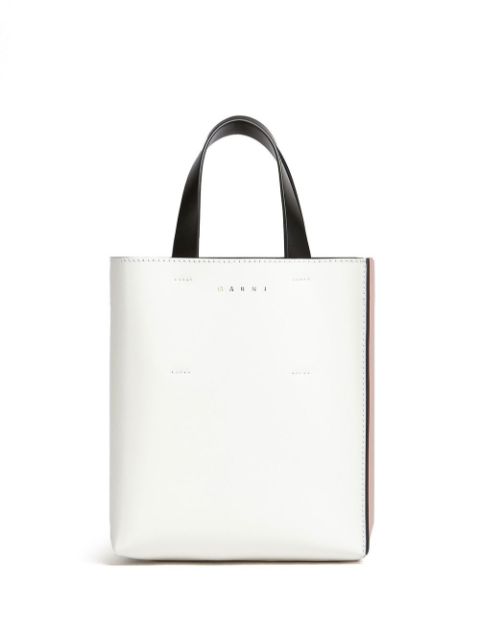 Marni two-tone leather tote bag Women