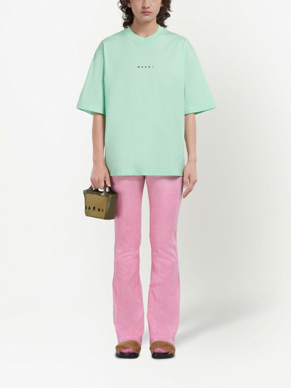 Marni Tropicalia mini-shopper - Groen