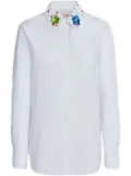 Marni sequined-collar cotton shirt - White