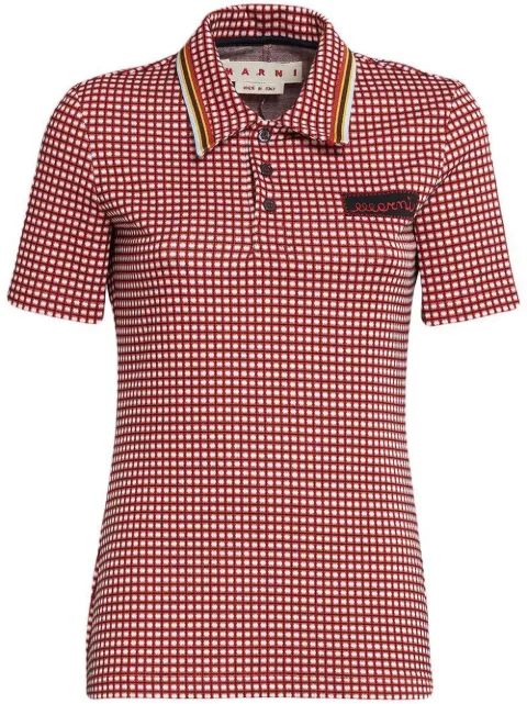 Marni checked short-sleeve polo shirt