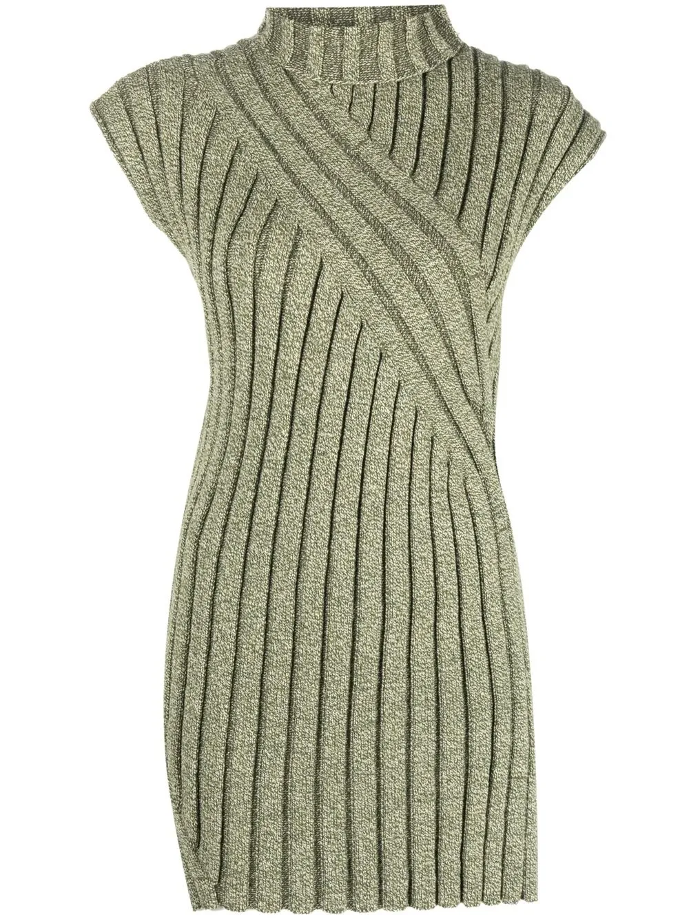 

colville Twisted Rib tunic jumper - Green