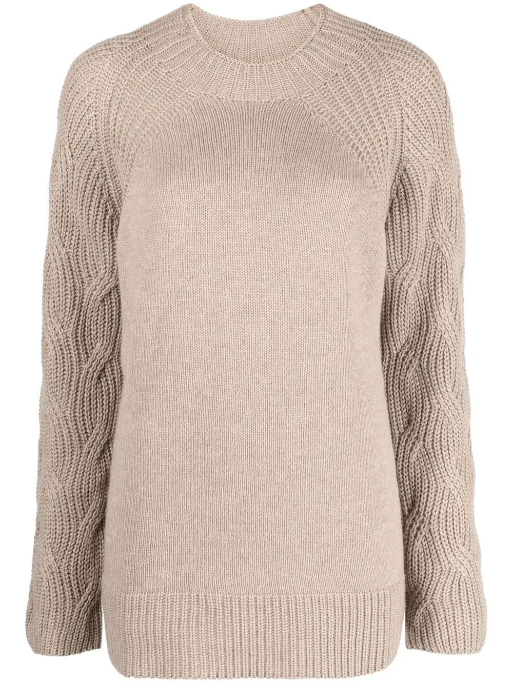 

Le Tricot Perugia chunky-knit crew-neck jumper - Neutrals