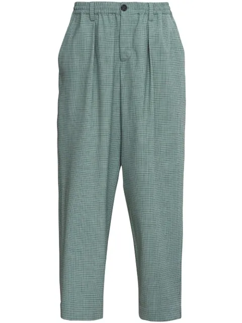 Marni pantalones con motivo de cuadrícula